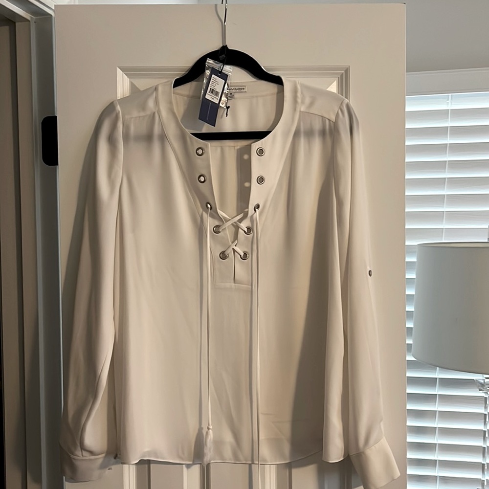 Rebecca Minkoff - Size M - Long Sleeve White with tassels.